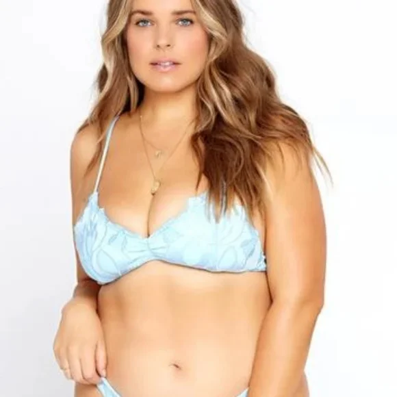 L*Space Jean Bikini Top Blue - Picture 3 of 6